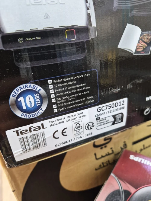 TEFAL OptiGrill Elite Panineuse 12 Programmes 2140w