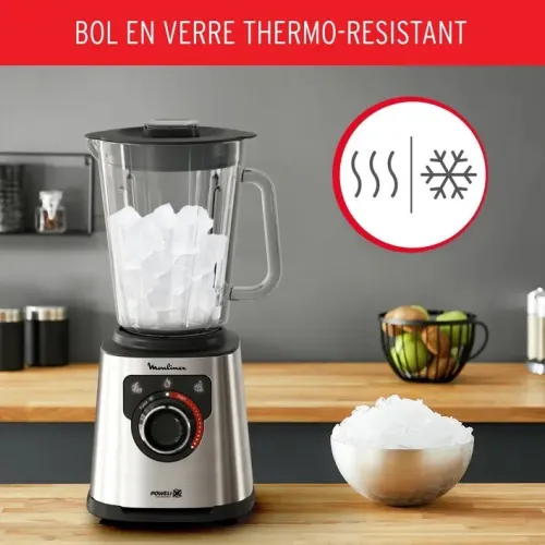 MOULINEX PerfectMix + Blender 1200w 5 vitesses 2L bol en verre