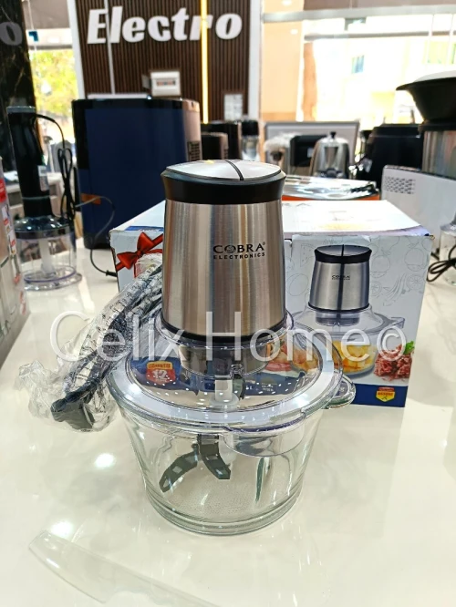 COBRA Mini hachoir 400w bol en verre 2 vitesses 1.5L 4 lames