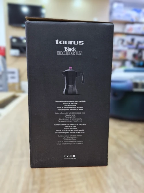 Taurus Black Moments Cafetière a espresso Moka 6 Tasses