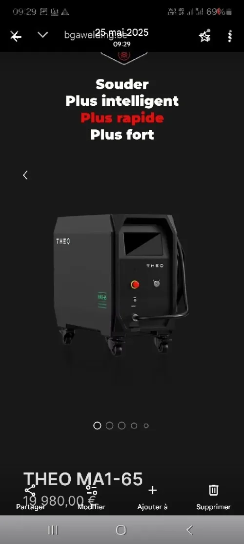 Poste à soudure au laser (portable) portative