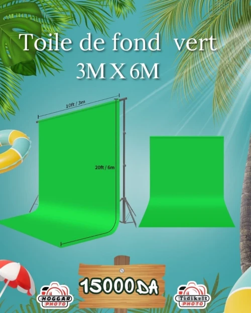 toile de found vert 3m. x. 6m