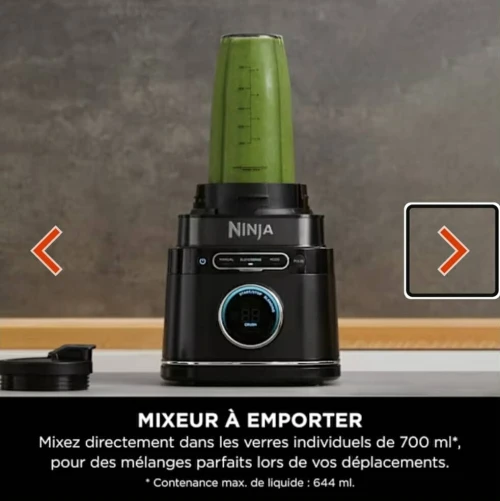 Blender ninja 2en1 1200w carafe 2.1l original TB301EU