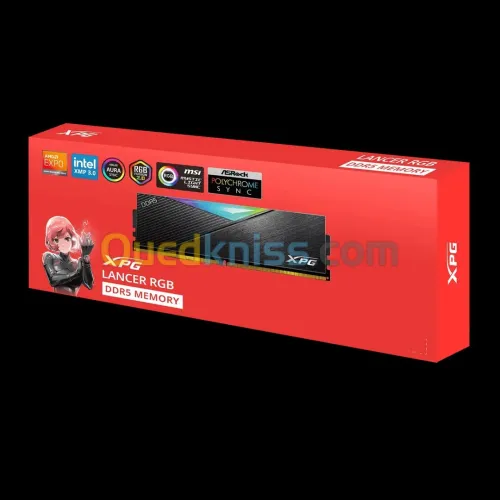 RAM ADATA DDR5 LANCER RGB 32GB 6000 MHZ BLACK