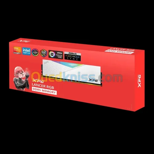 RAM ADATA DDR5 LANCER RGB 16GB 6400 MHZ WHITE