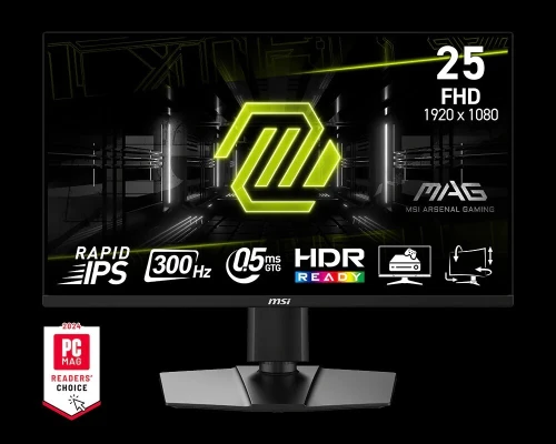 ECRAN MSI 255PXF 25" 300HZ RAPID IPS 0.5MS FHD STAND ADJUSTABLE