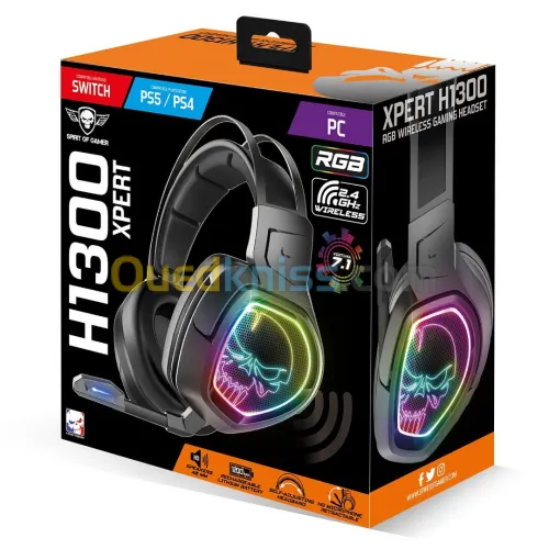 CASQUE SPIRIT OF GAMER SANS FIL XPERT-H1300 RGB
