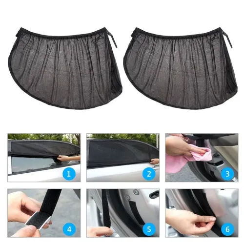 Rideaux Pare-soleil Latéral pour Voiture 2Pcs  ستر واقي للشمس