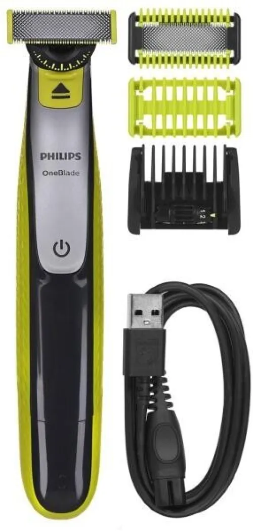 RASOIR PHILIPS ONE BLADE 360 BLADE LAME AVEC 3 LAMES POUR LE CORP ET LE VISAGE