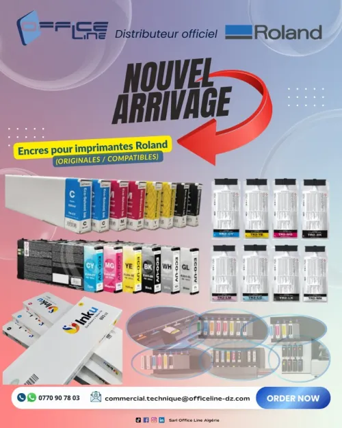 Encres pour imprimantes numériques Roland (originales/compatibles)