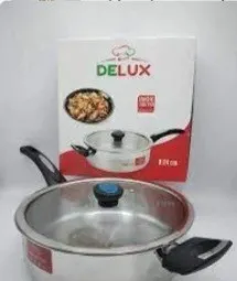 Sauteuse Très Solide En Inox Avec Couvercle En Verre 18/10 Stainless -24 cm