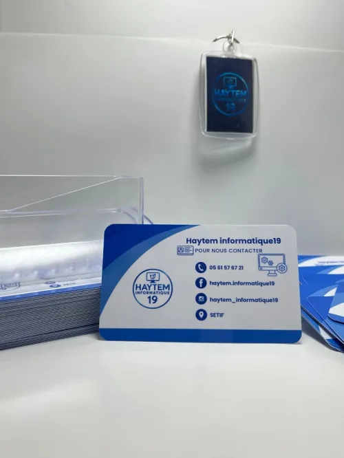 Carte visite plastifié
