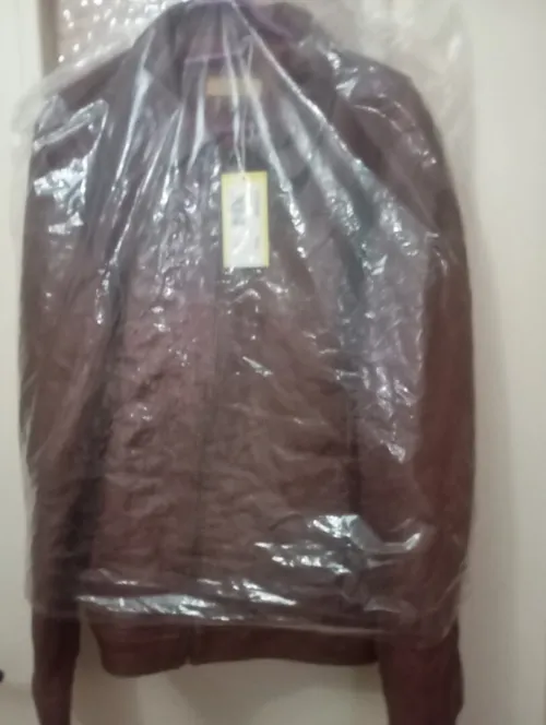Blouson en cuir cognac