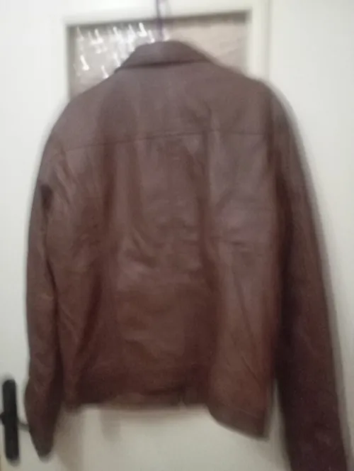 Blouson en cuir cognac