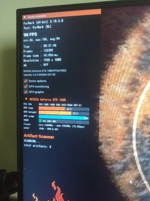 GTX 1080 (Pour pièces ou réparation) - chauffée