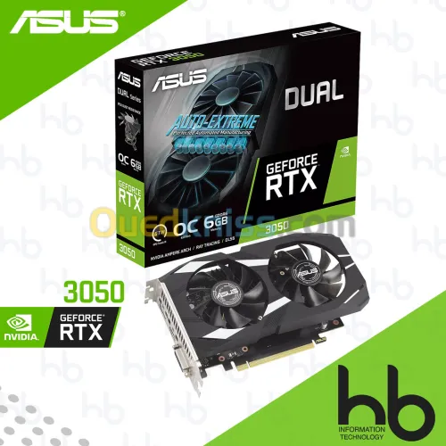 CARTE GRAPHIQUE ASUS RTX 3050 6GB GDDR6 OC