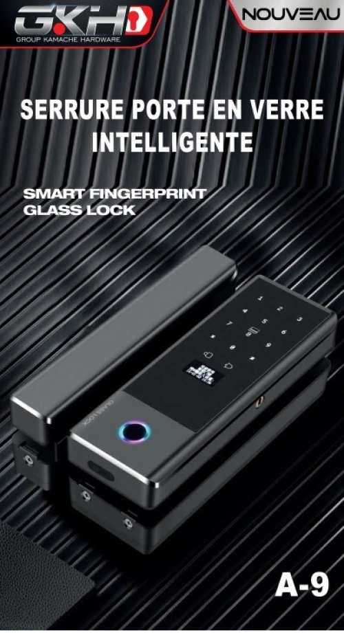 Serrure intelligente pour porte en verre A9
