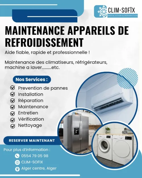 Réparation entretien nettoyage tout types de climatiseurs 
