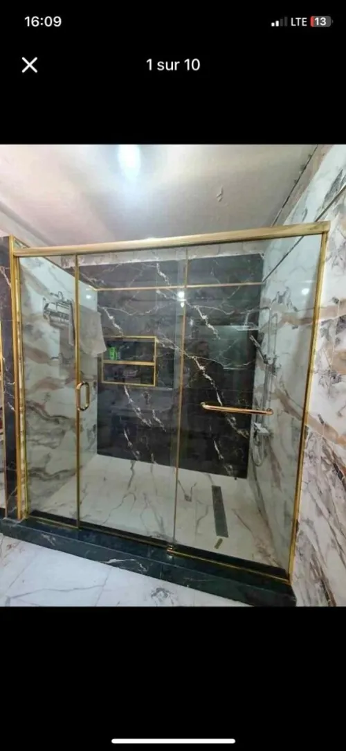 Cabine de douche en verre trempé 
