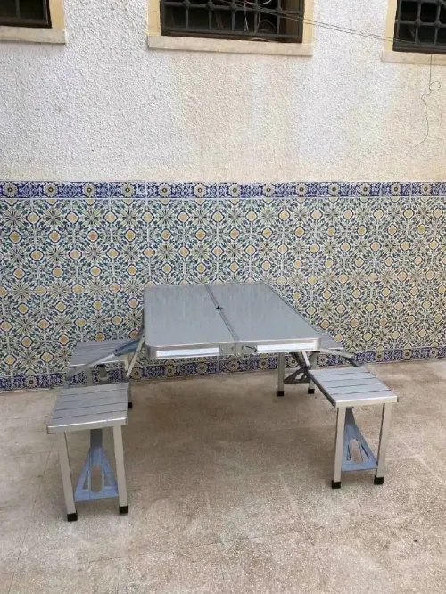 Table camping pliable avec 4 sièges طاولة تخييم