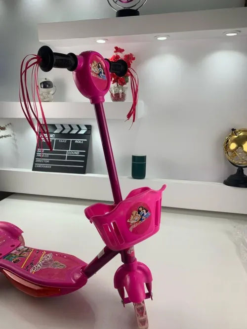  Trottinette Enfants 3 Roues avec Panier et Décorations سكوتر أطفال