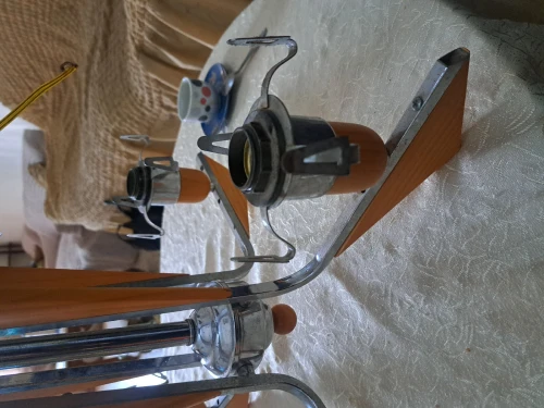 Lustre moderne inoxydable en bois