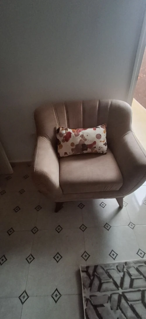 Salon beige   Canapé 3 places avec 2 fauteuil