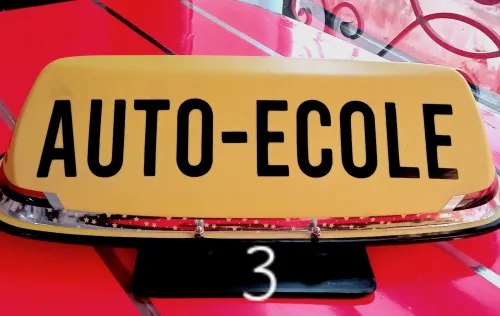 Panneau de toit auto-école