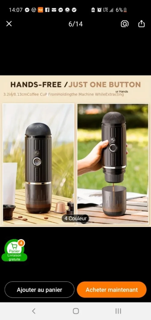Machine espresso portable 19 bar