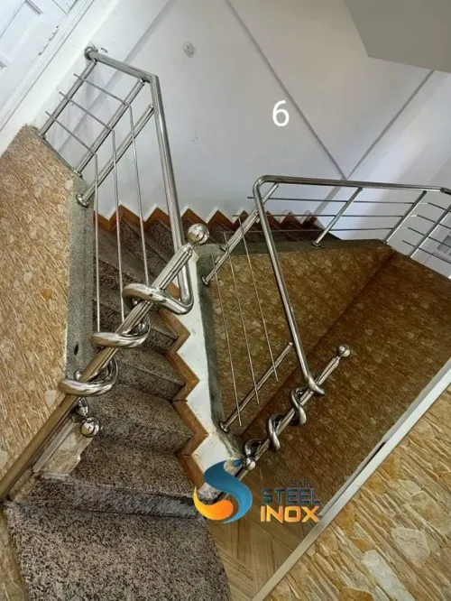 rampe d'escalier en inox
