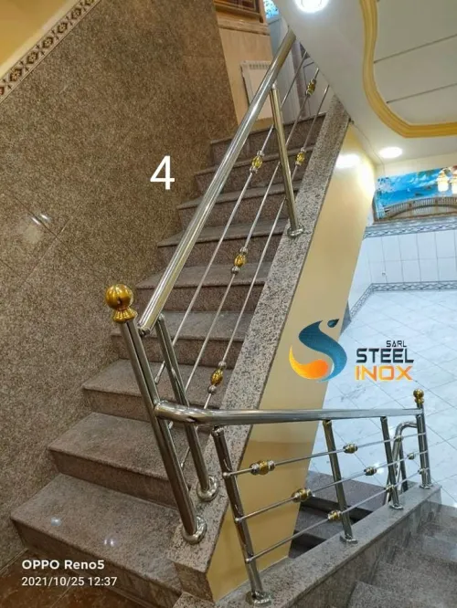 rampe d'escalier en inox