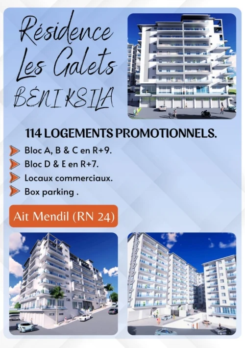 Vente Appartement Studio F2 F3 Béjaïa Beni ksila