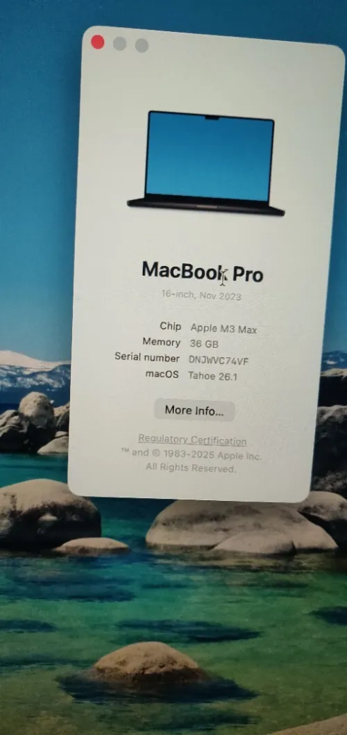 MacBook pro 16" M3 max 36/1tb