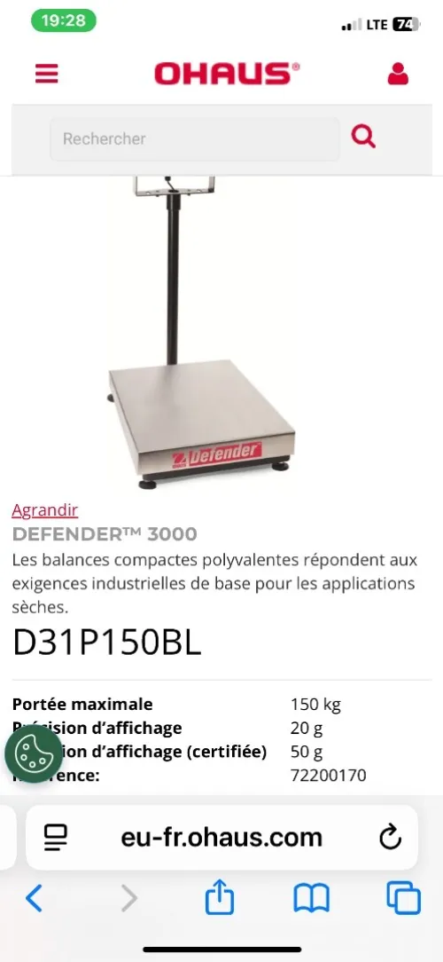 Balance OHAUSdzfender 3000 XtremeW 