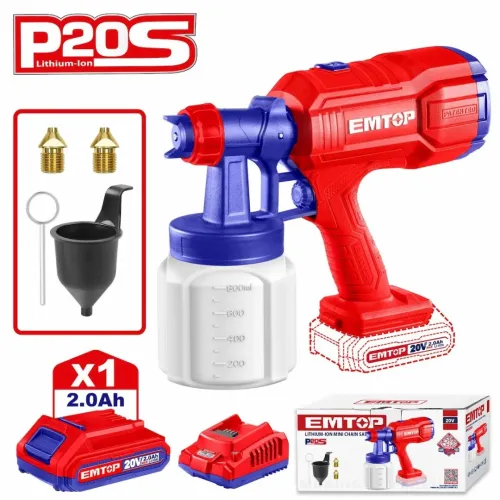 Pistolet de peinture à batterie 20v