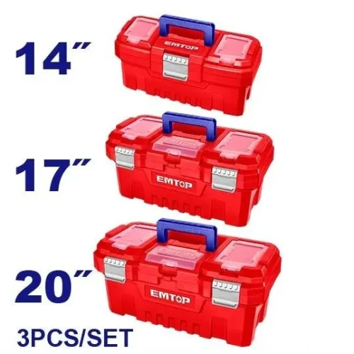 Kit de 3 pcs de caisses à outils en plastique