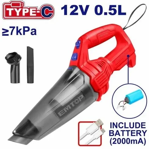 Mini aspirateur à main sans fil 12V batterie capacité 0,5L