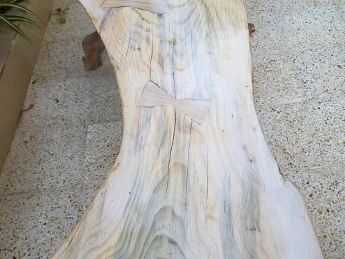 Banc extérieur en bois naturel 