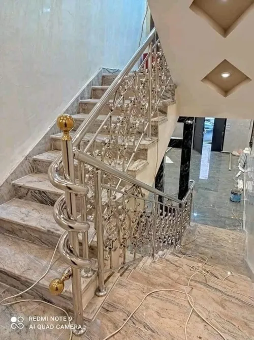 Rampe D'escalier Garde De Corps En Inox / Verre