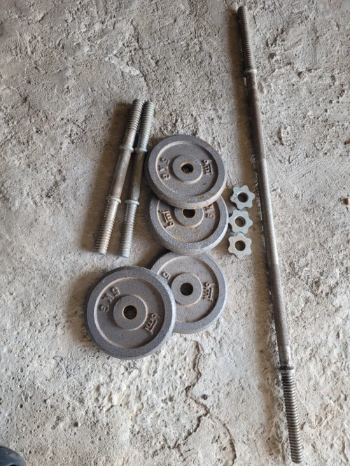 Disques haltères et barre