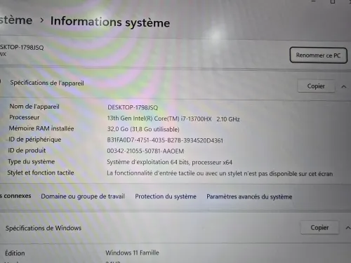 LENOVO LEGION I7 13EME RTX 4070