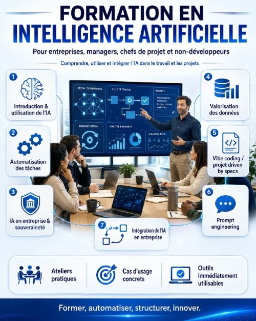Formateur Consultant en Intelligence Artificielle | IA pour Entreprises, Gestion de Projet, Automatisation & Vibe Coding