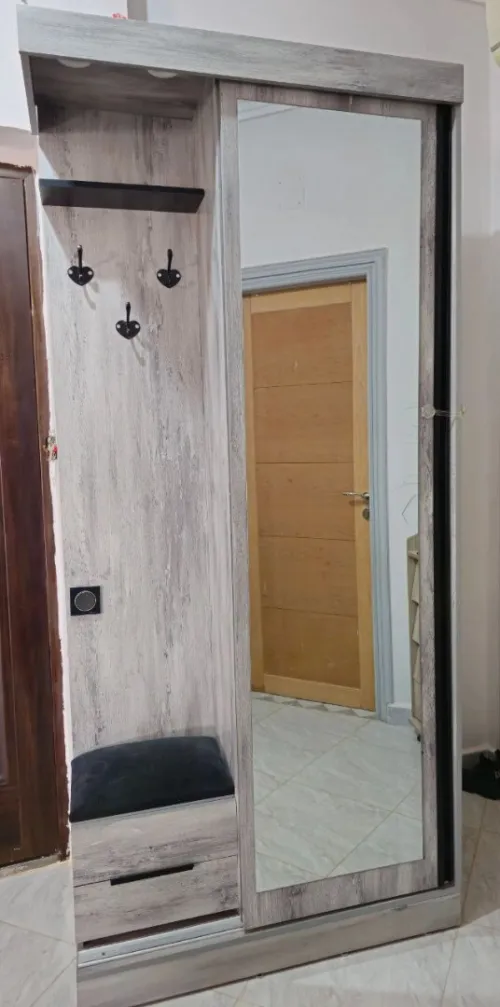 Meuble d'entrée complet (Vestiaire) avec Miroir et Rangement Chaussures