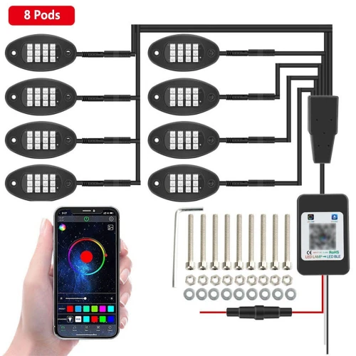 Jeep Éclairage châssis  led multicolores 