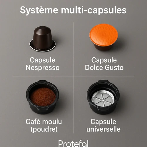 PROMO Machine à café 4 en 1 PROTEFAL 15500 da. Garantie 12 mois