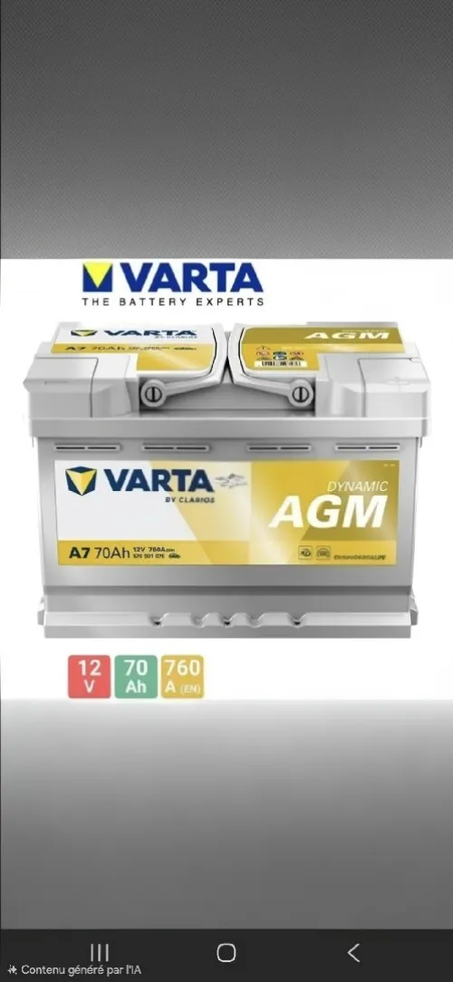 Batterie Varta AGM 70ah