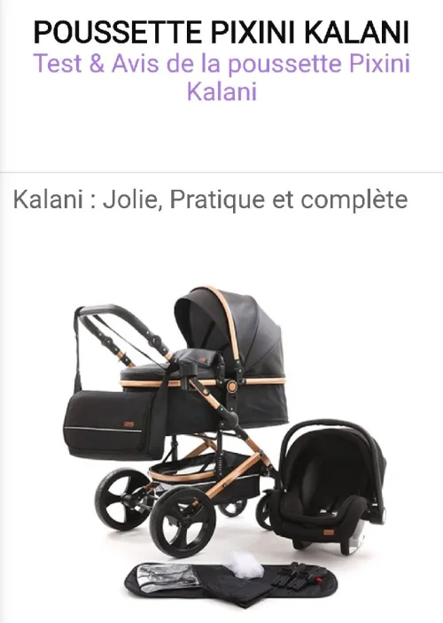 Pousette PIXINI 3 in 1 français
