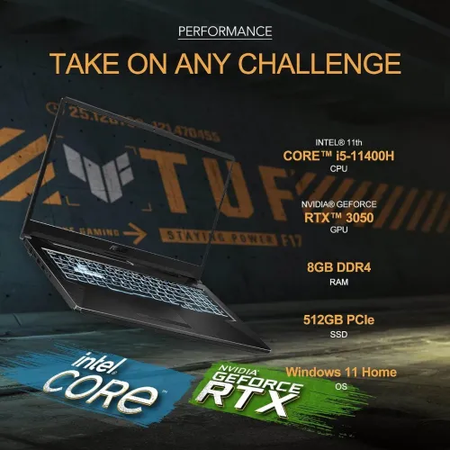 ASUS TUF DASH TUF706HC-HX010W/I5-11400H/8G/512SSDNVME/RTX 3050 TI /17.3 "