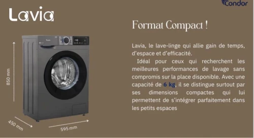 Machine à lave condor Lavia 6kg