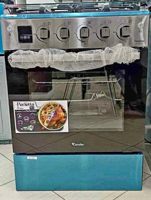 Cuisinière perfetta inox Ventilée 4 feux et 5 feux 